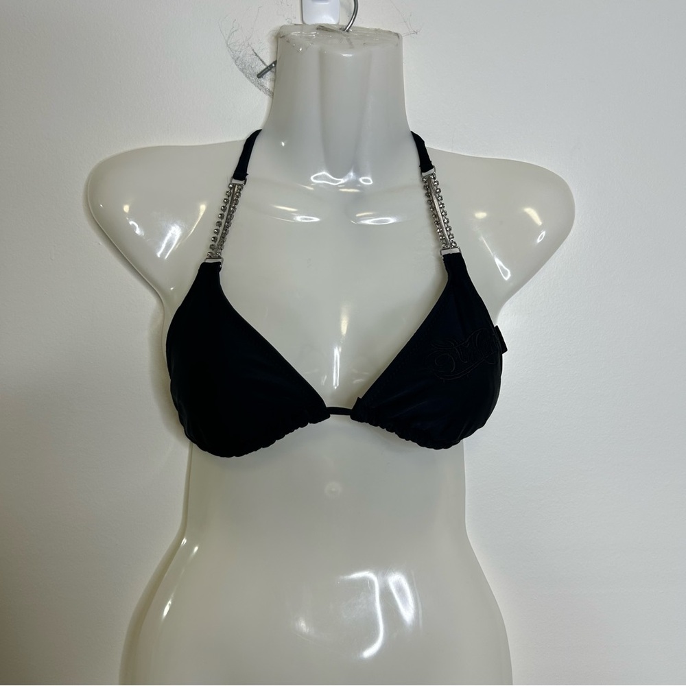◾️3/$25 Nolab Black Bejeweled Bling Strap Baddie Bikini Graffiti Top